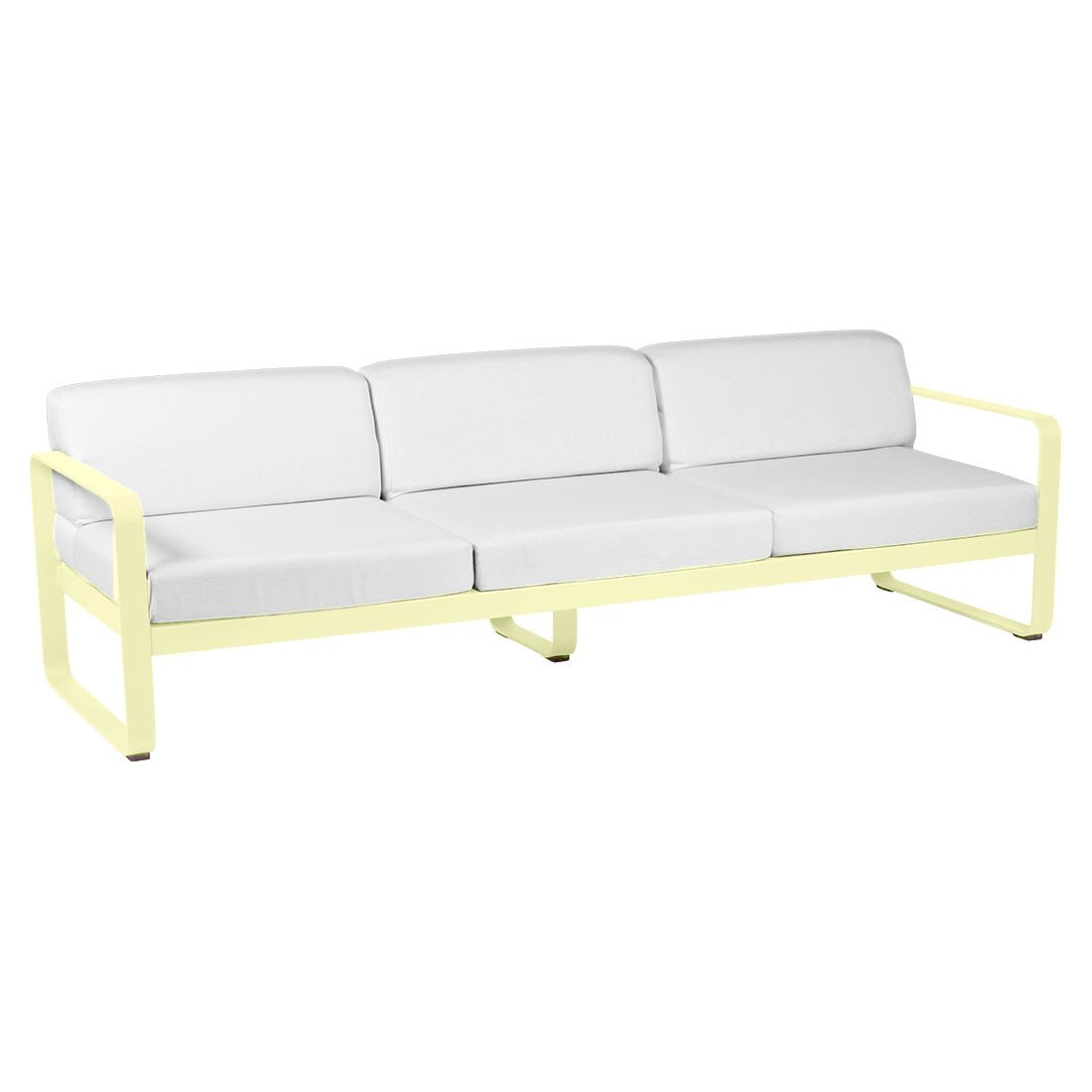 Fermob Bellevie Canapé 3 places Citron givré A6 Blanc grisé 81