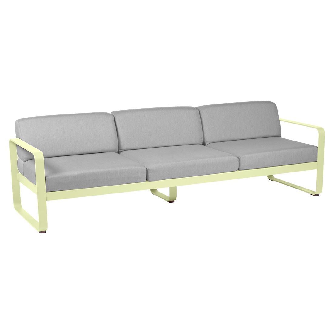Fermob Bellevie Canapé 3 places Citron givré A6 Gris flanelle 79