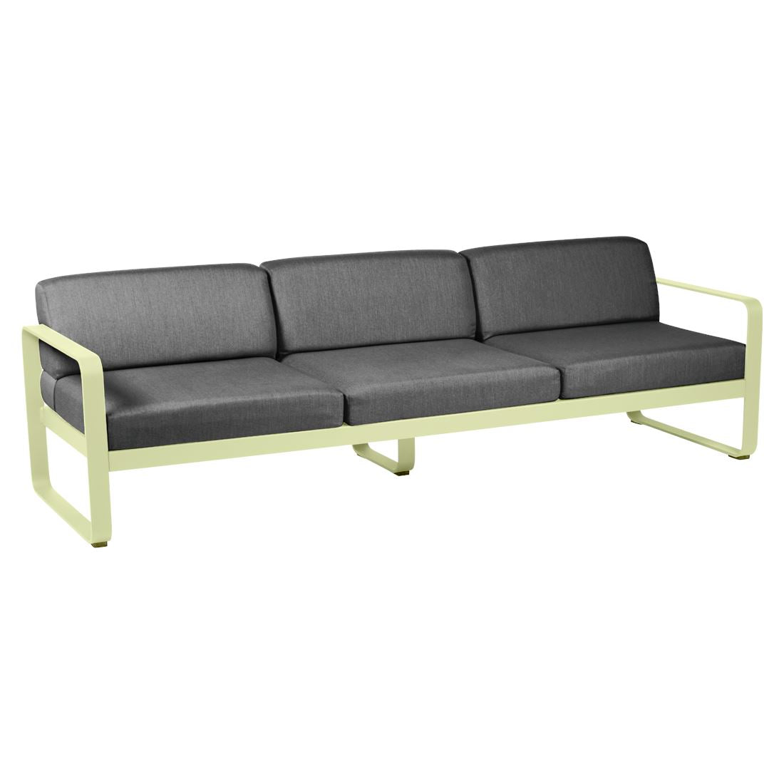 Fermob Bellevie Canapé 3 places Citron givré A6 Gris graphite A3