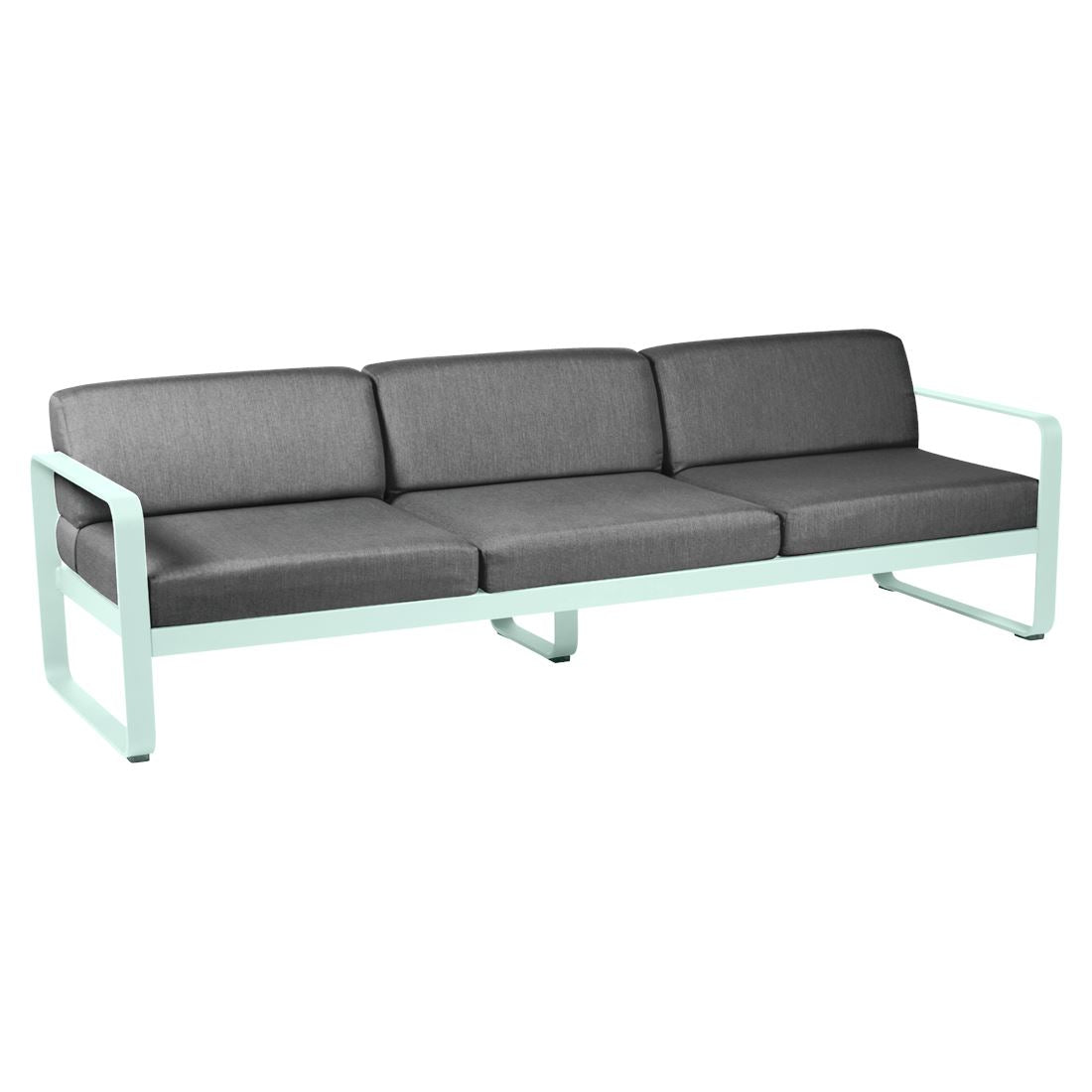 Fermob Bellevie Canapé 3 places Menthe glaciale A7 Gris graphite A3