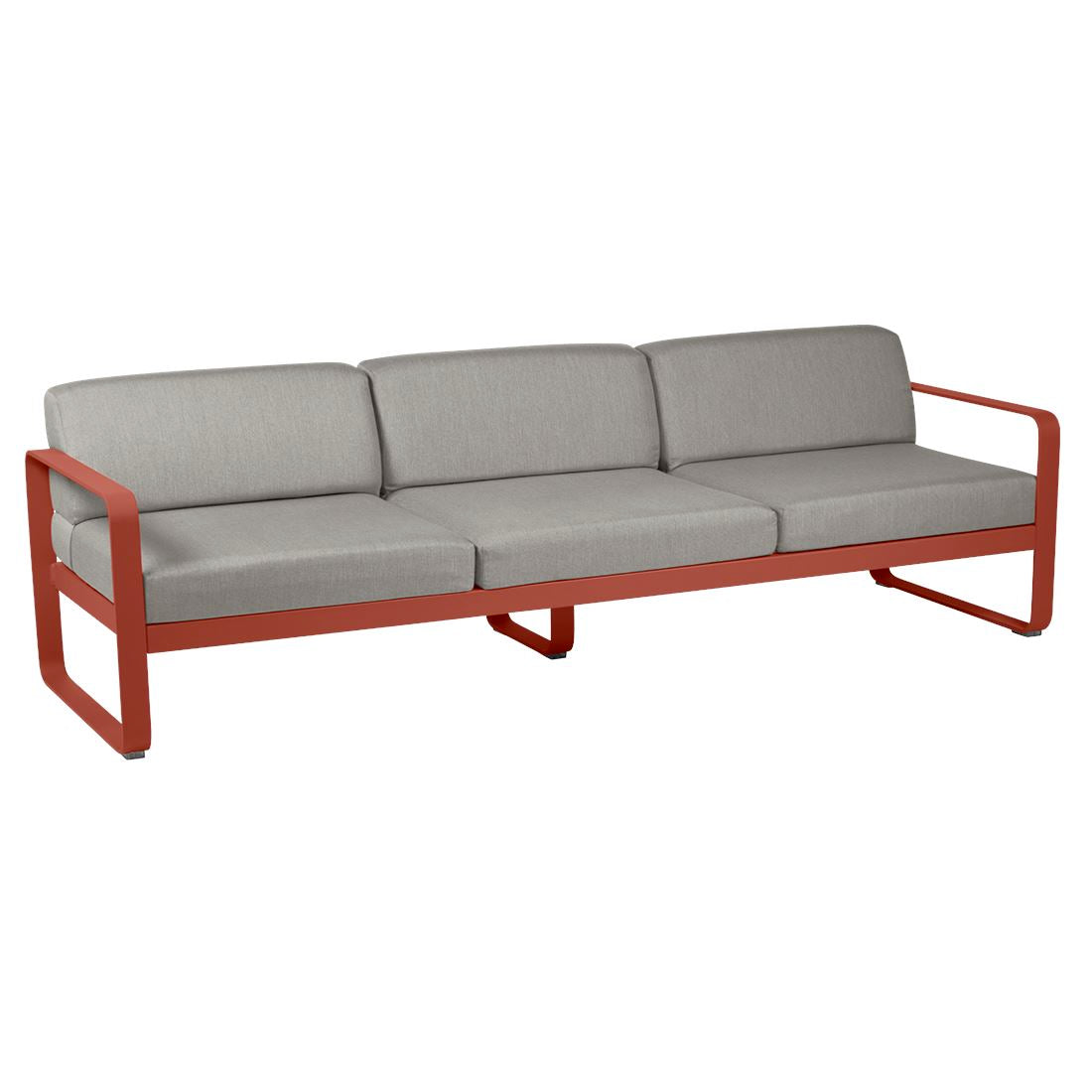 Fermob Bellevie Canapé 3 places Ocre rouge 20 Taupe grisé B8