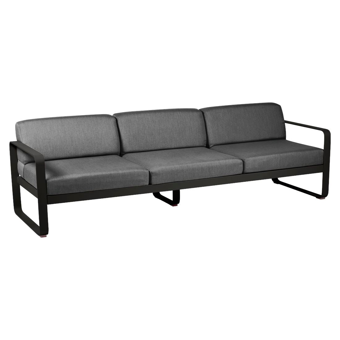 Fermob Bellevie Canapé 3 places Réglisse 42 Gris graphite A3