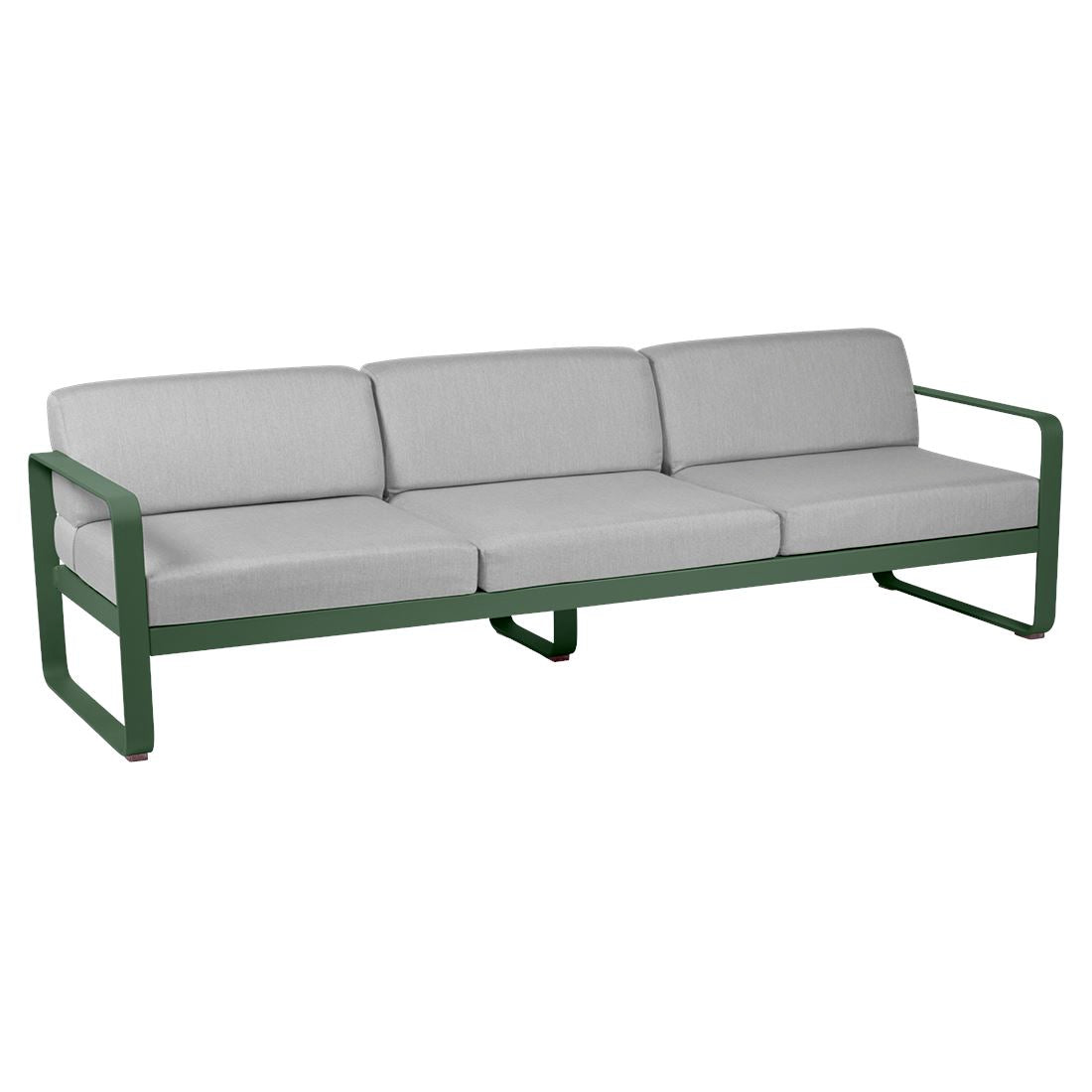 Fermob Bellevie Canapé 3 places Vert cèdre 02 Gris flanelle 79