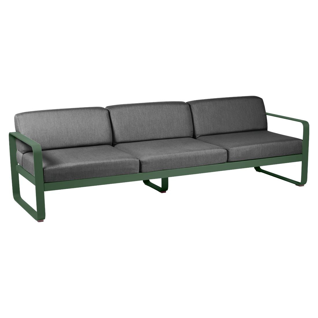 Fermob Bellevie Canapé 3 places Vert cèdre 02 Gris graphite A3