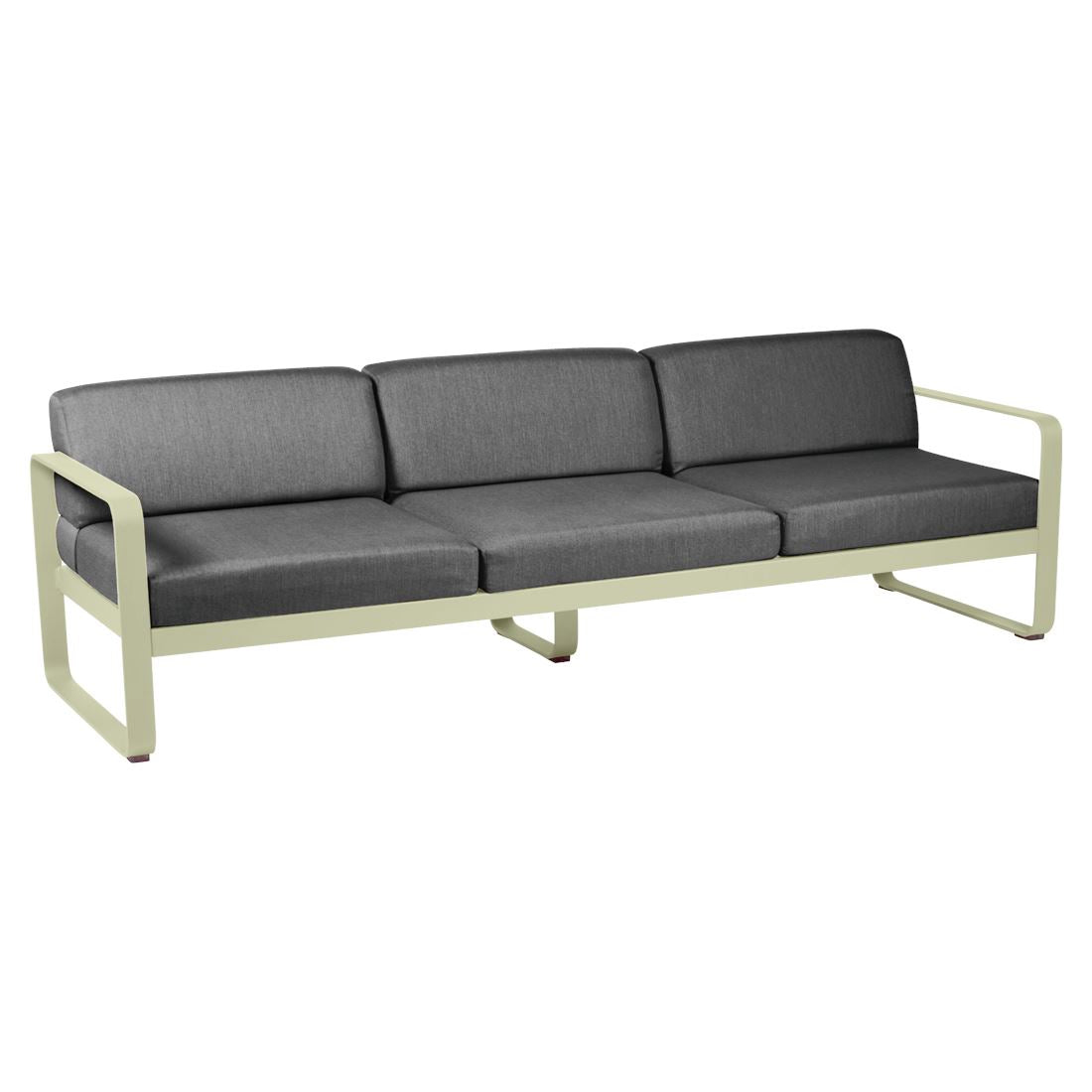 Fermob Bellevie Canapé 3 places Vert tilleul 65 Gris graphite A3