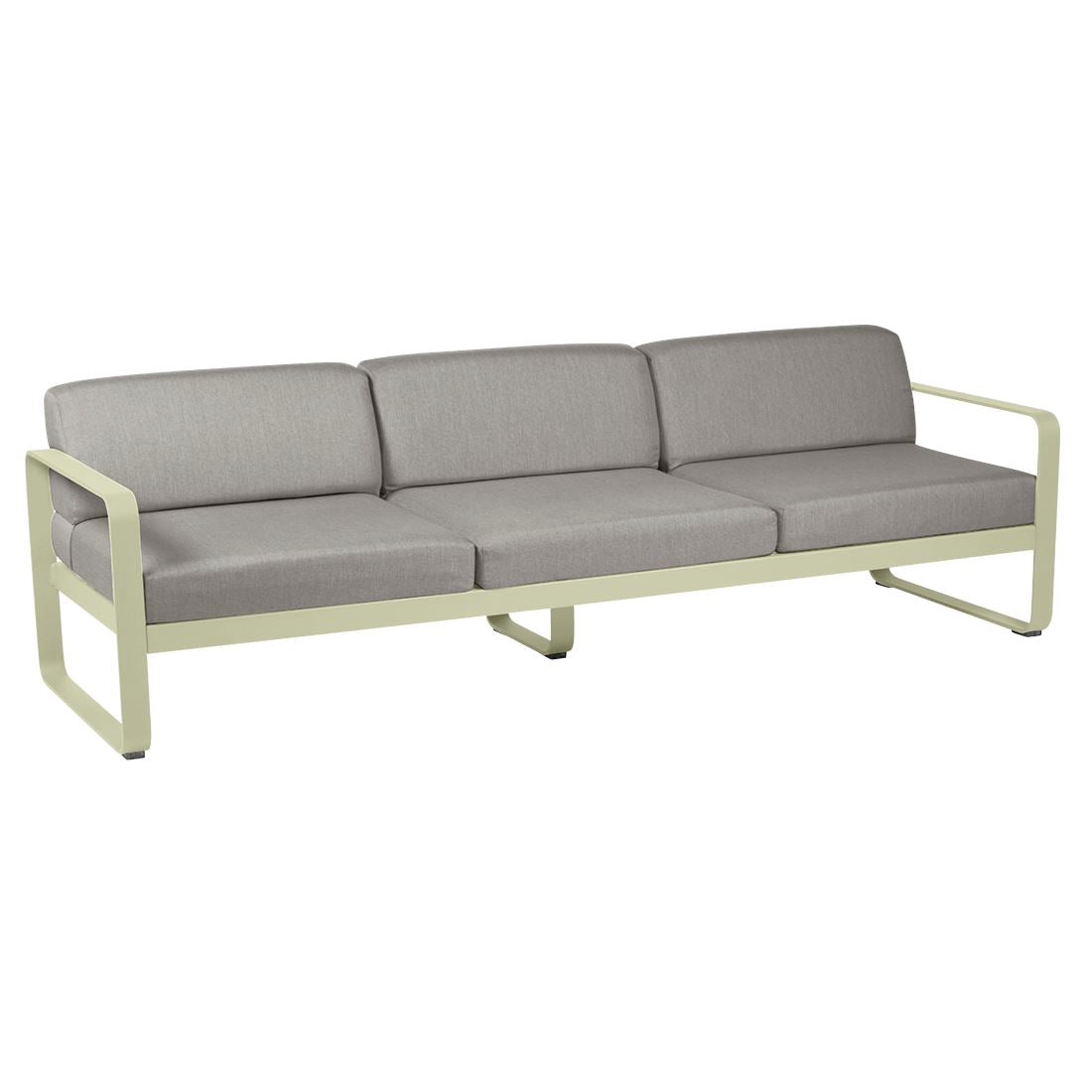 Fermob Bellevie Canapé 3 places Vert tilleul 65 Taupe grisé B8