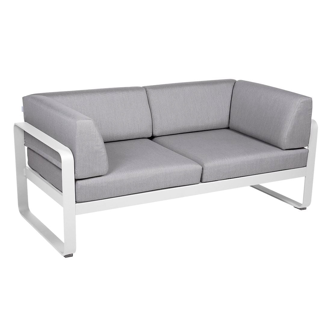 Fermob Bellevie Canapé Club 2 places Blanc coton 01 Gris flanelle 79