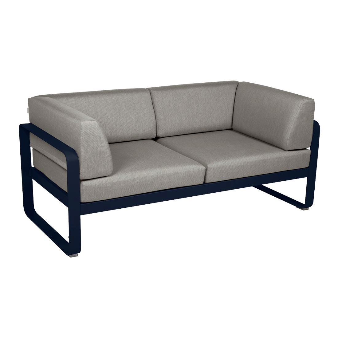 Fermob Bellevie Canapé Club 2 places Bleu abysse 92 Taupe grisé B8