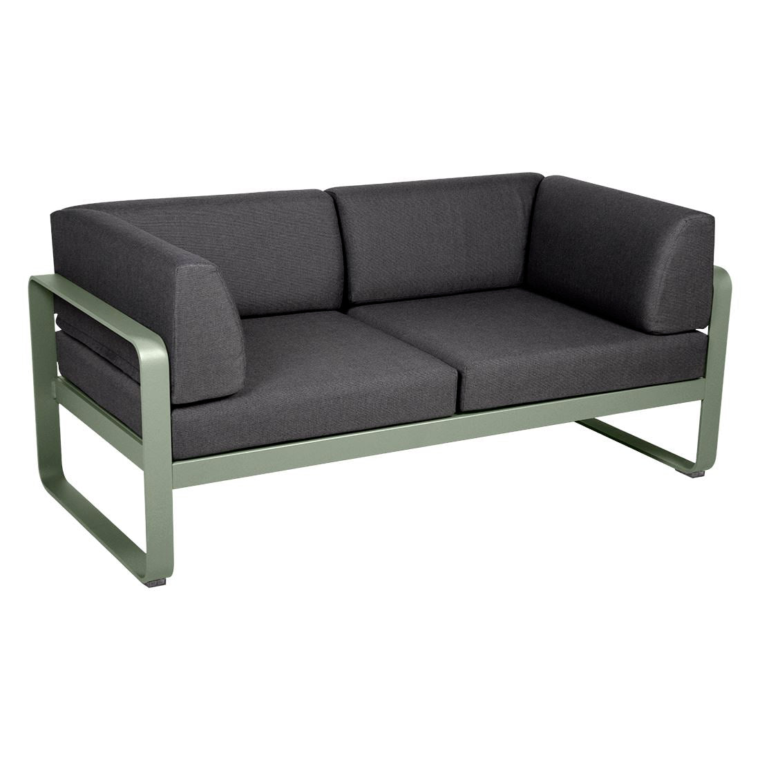 Fermob Bellevie Canapé Club 2 places Cactus 82 Gris graphite A3