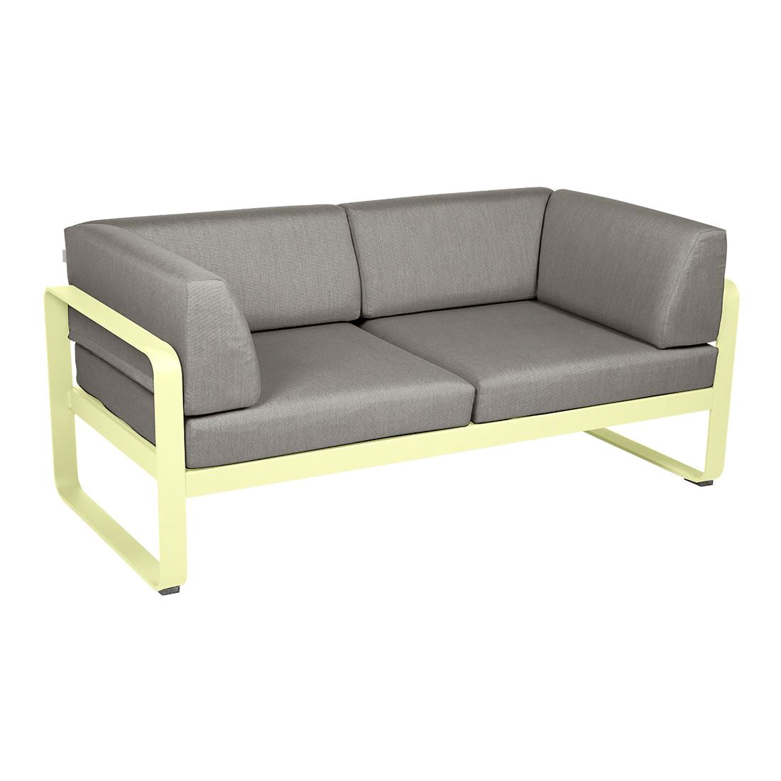Fermob Bellevie Canapé Club 2 places Citron givré A6 Taupe grisé B8