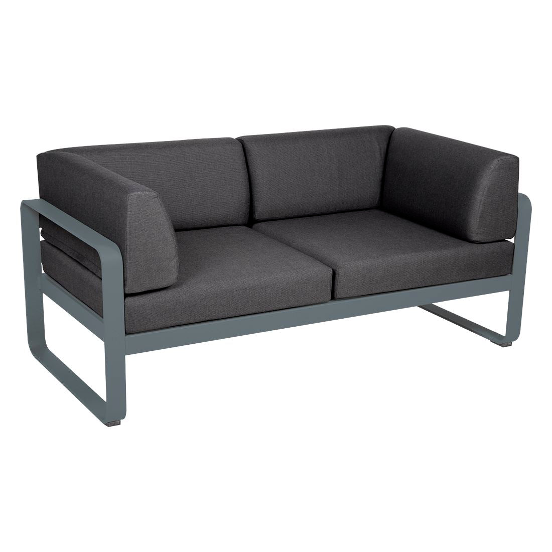 Fermob Bellevie Canapé Club 2 places Gris orage 26 Gris graphite A3