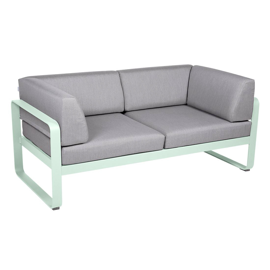 Fermob Bellevie Canapé Club 2 places Menthe glaciale A7 Gris flanelle 79