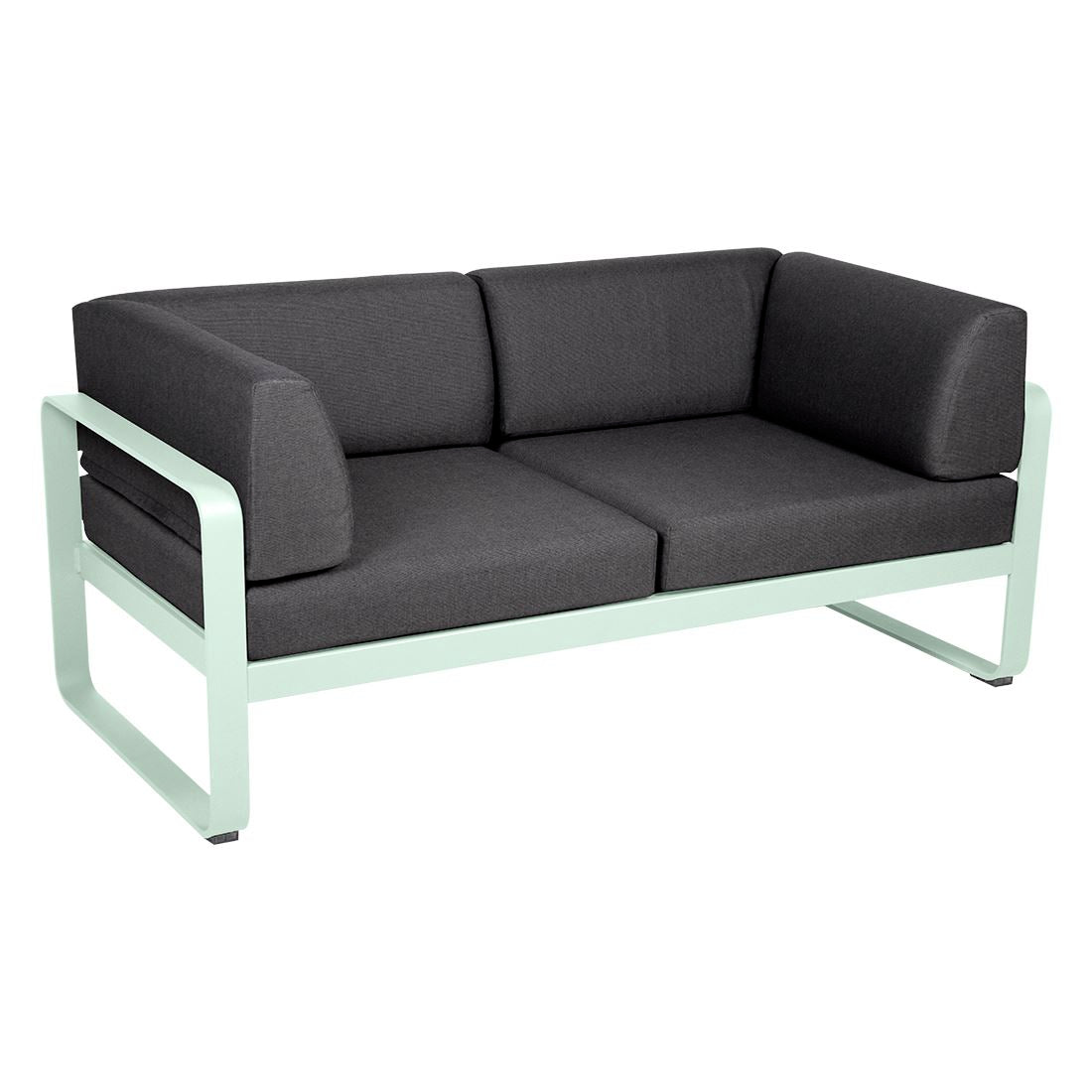 Fermob Bellevie Canapé Club 2 places Menthe glaciale A7 Gris graphite A3