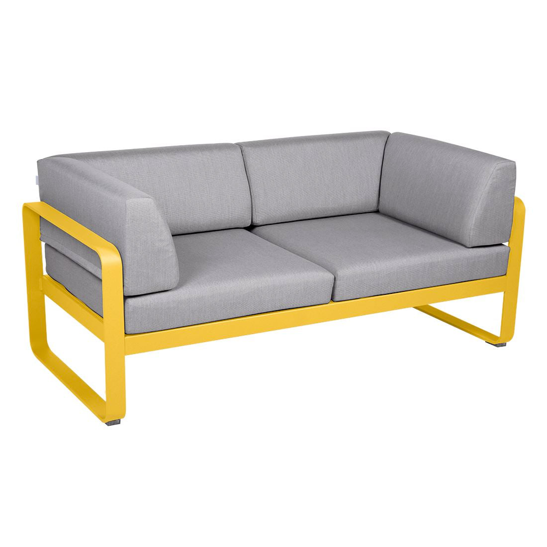 Fermob Bellevie Canapé Club 2 places Miel C6 Gris flanelle 79