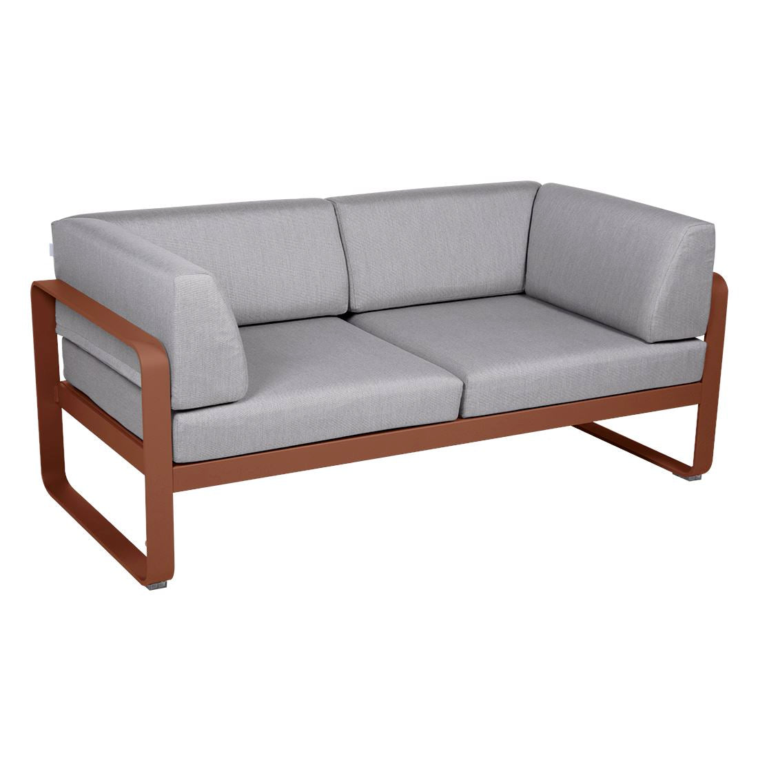 Fermob Bellevie Canapé Club 2 places Ocre rouge 20 Gris flanelle 79