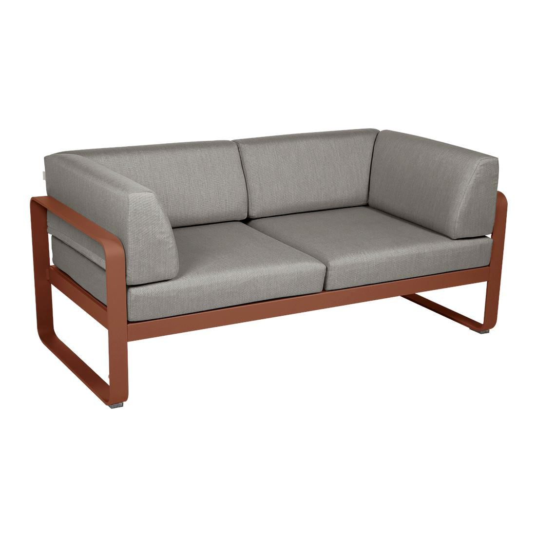 Fermob Bellevie Canapé Club 2 places Ocre rouge 20 Taupe grisé B8