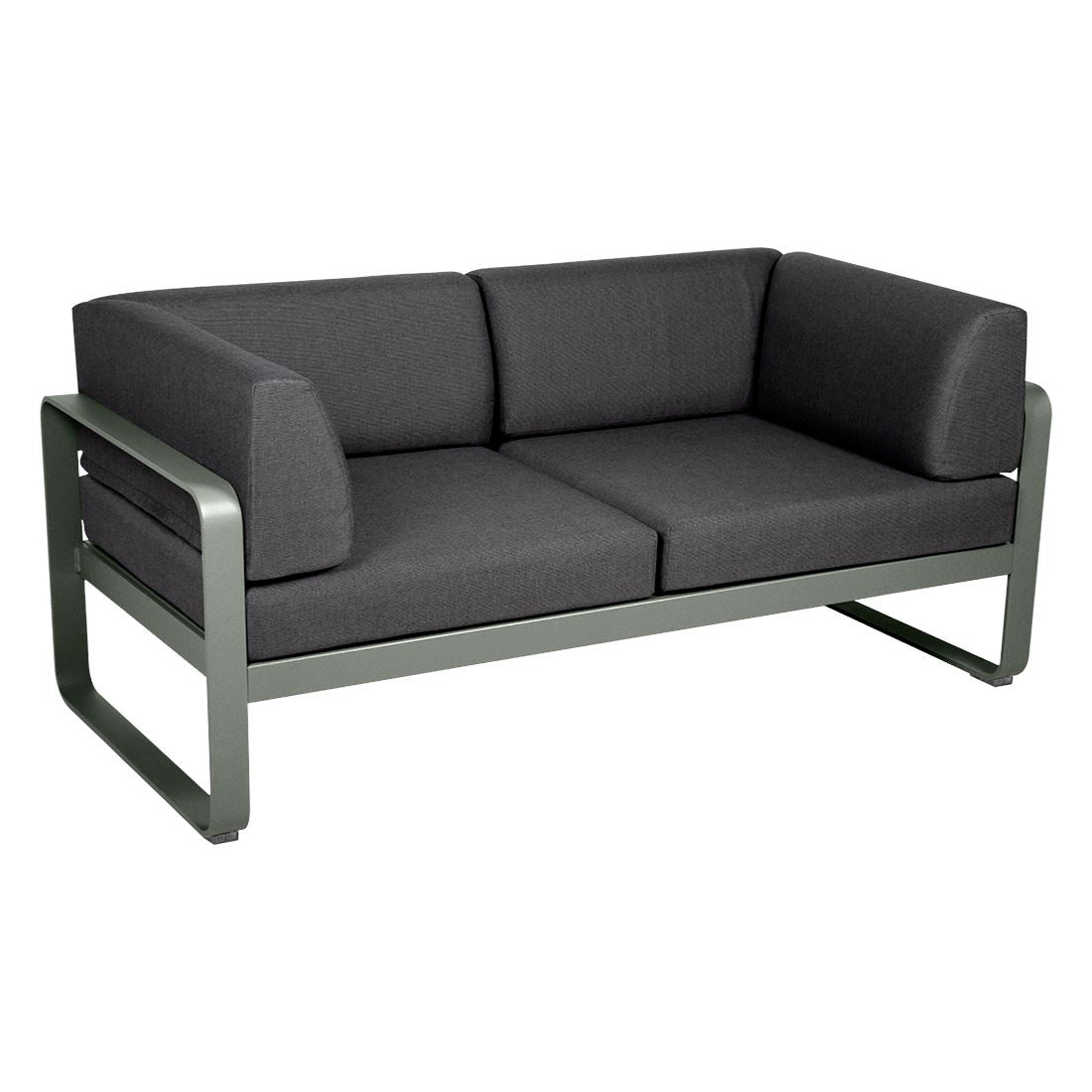 Fermob Bellevie Canapé Club 2 places Romarin 48 Gris graphite A3