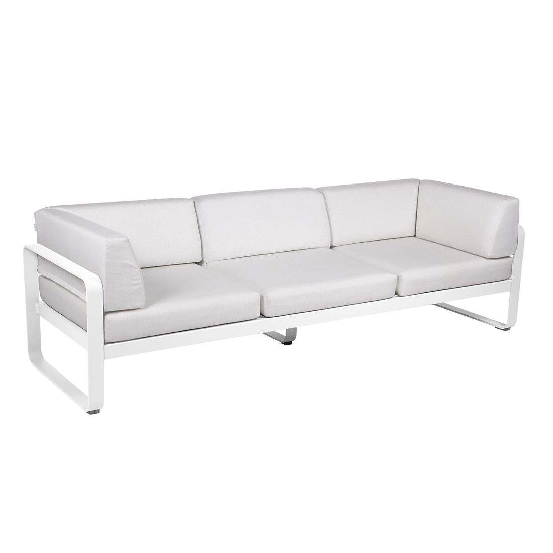 Fermob Bellevie Canapé club 3 places Blanc coton 01 Blanc grisé 81