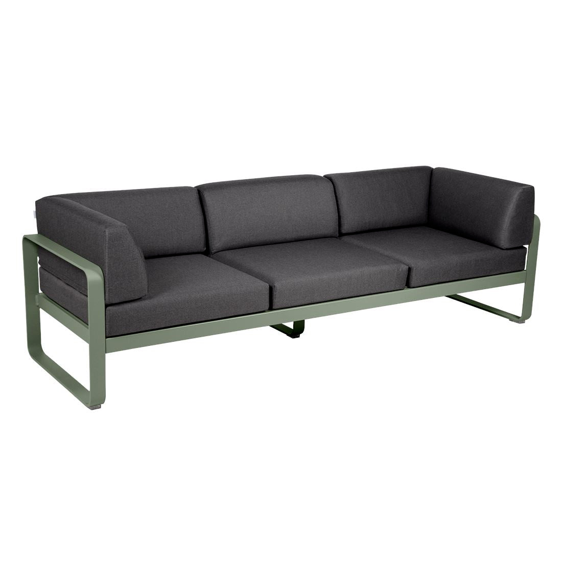 Fermob Bellevie Canapé club 3 places Cactus 82 Gris graphite A3
