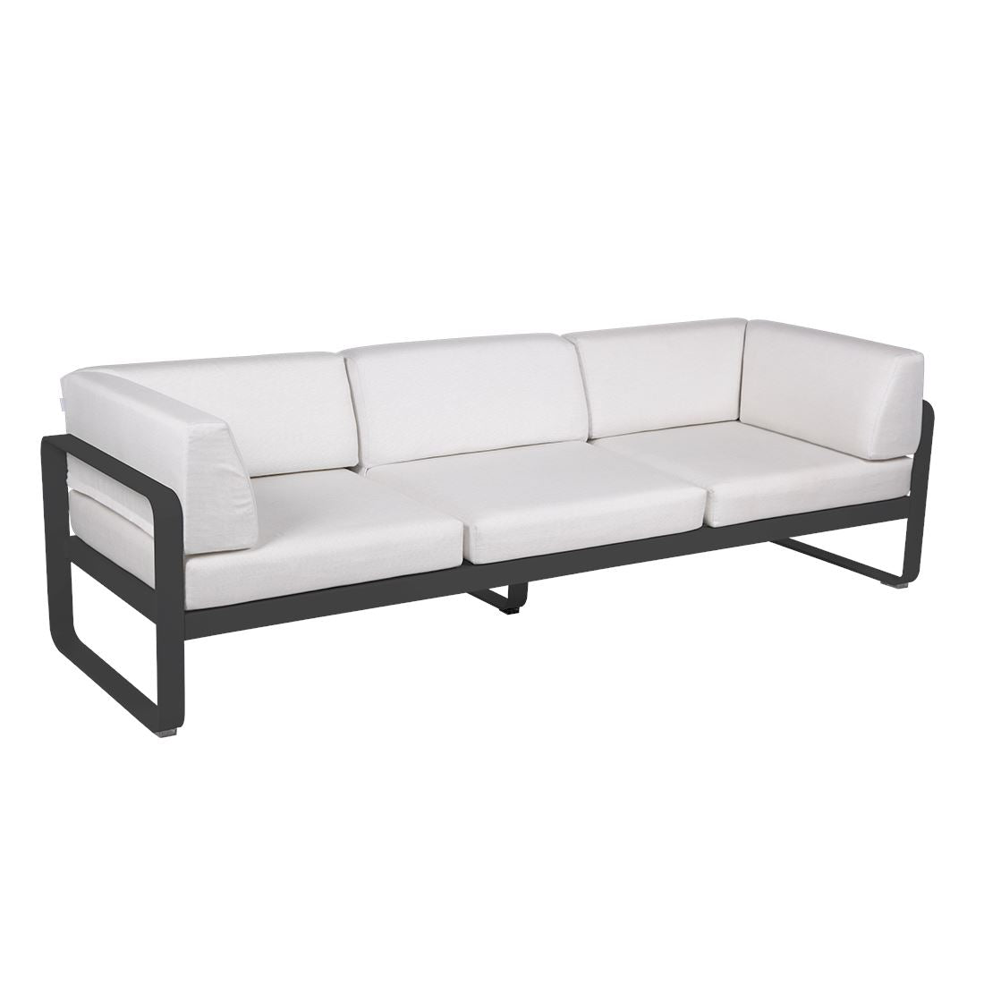 Fermob Bellevie Canapé club 3 places Carbone 47 Blanc grisé 81