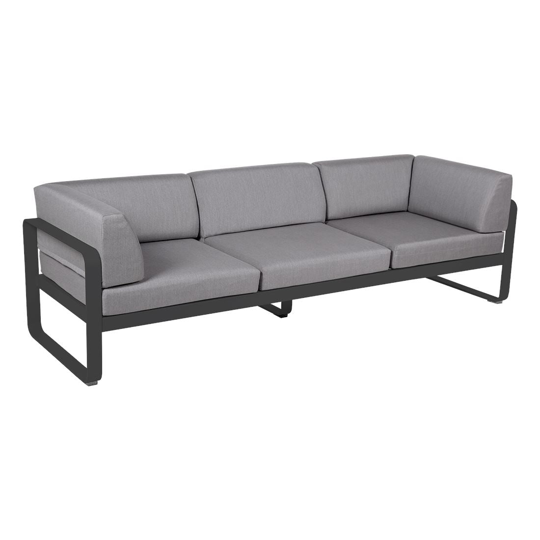 Fermob Bellevie Canapé club 3 places Carbone 47 Gris flanelle 79
