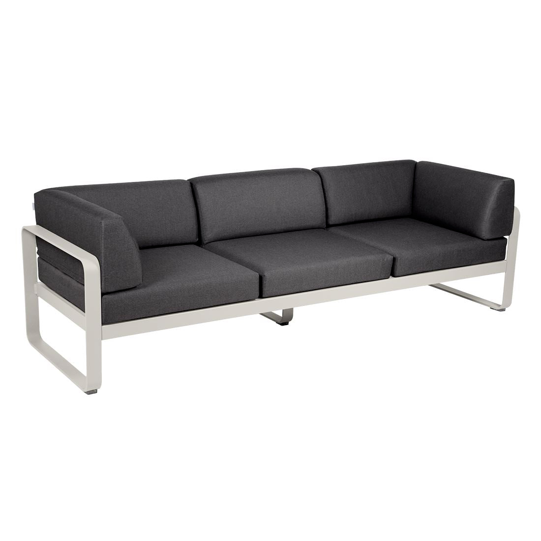 Fermob Bellevie Canapé club 3 places Gris argile A5 Gris graphite A3