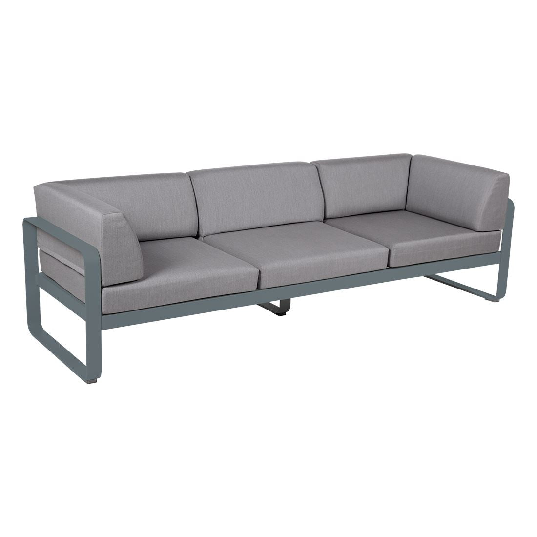 Fermob Bellevie Canapé club 3 places Gris orage 26 Gris flanelle 79
