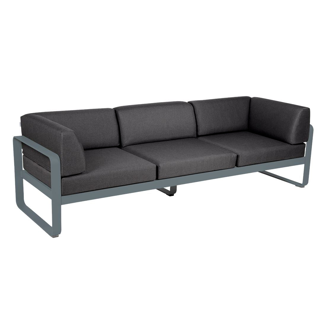 Fermob Bellevie Canapé club 3 places Gris orage 26 Gris graphite A3