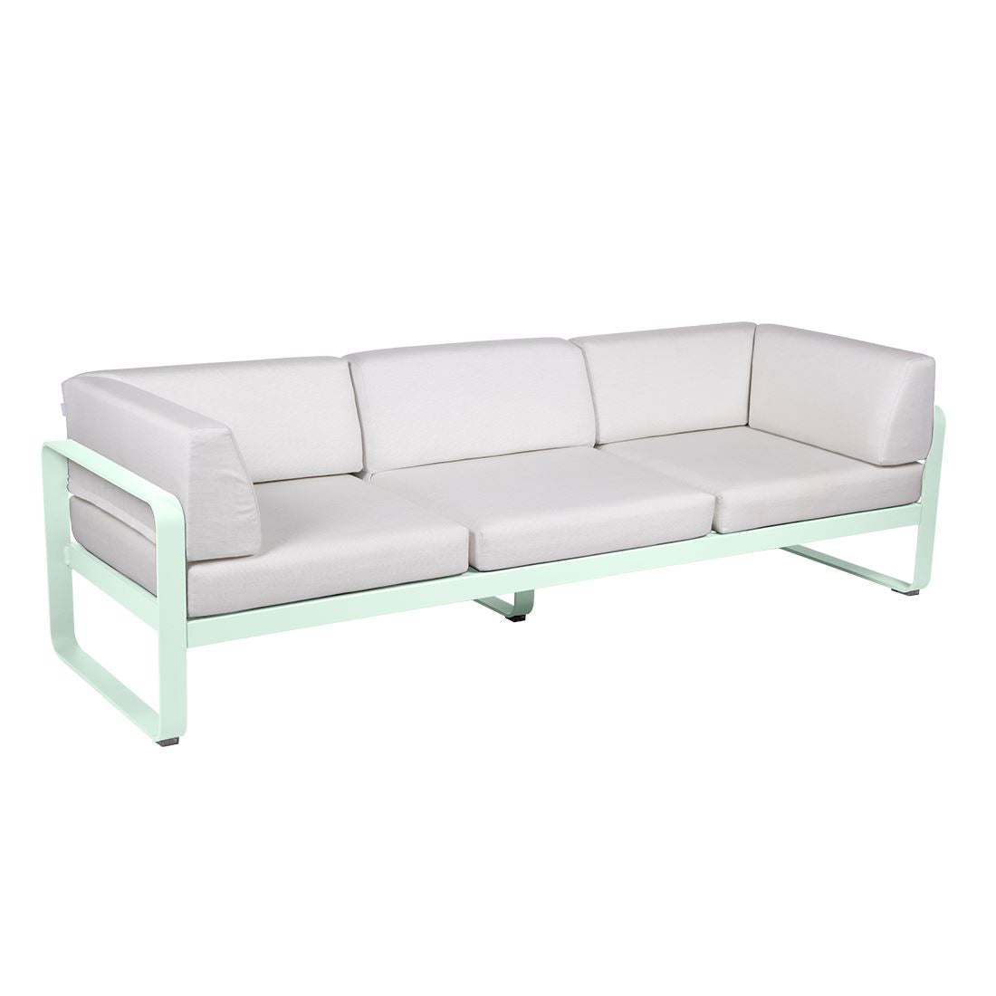 Fermob Bellevie Canapé club 3 places Menthe glaciale A7 Blanc grisé 81