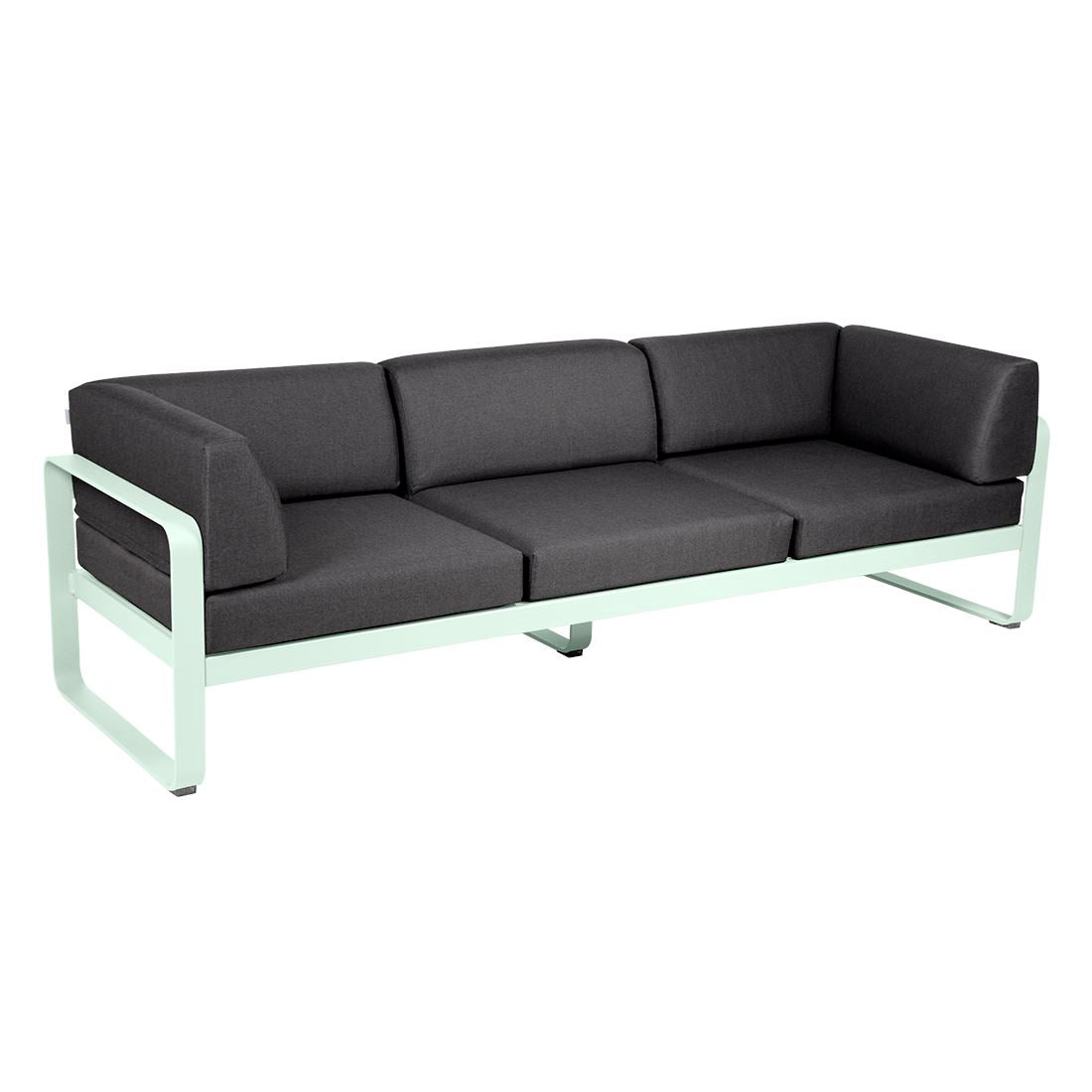 Fermob Bellevie Canapé club 3 places Menthe glaciale A7 Gris graphite A3