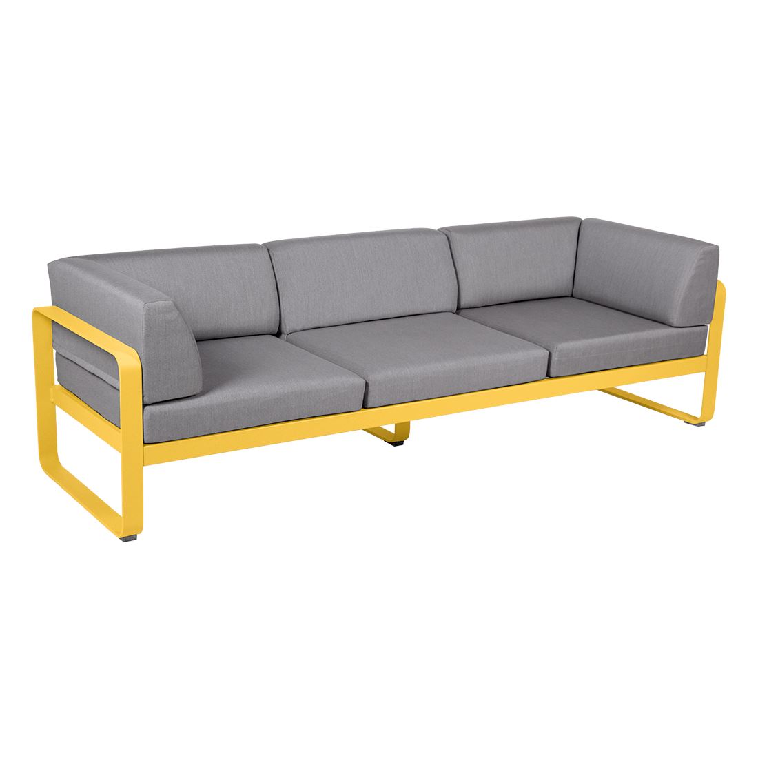 Fermob Bellevie Canapé club 3 places Miel C6 Gris flanelle 79