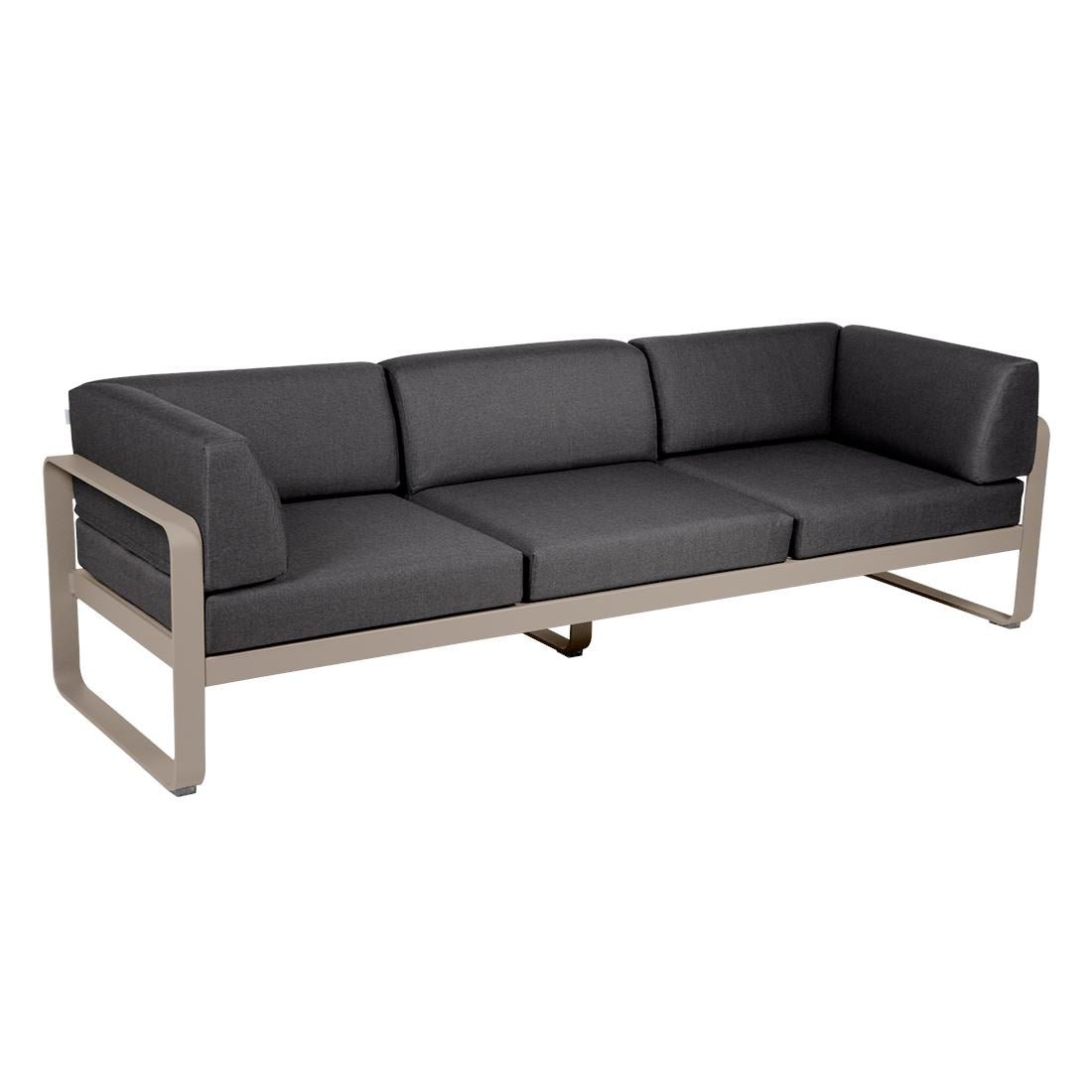 Fermob Bellevie Canapé club 3 places Muscade 14 Gris graphite A3