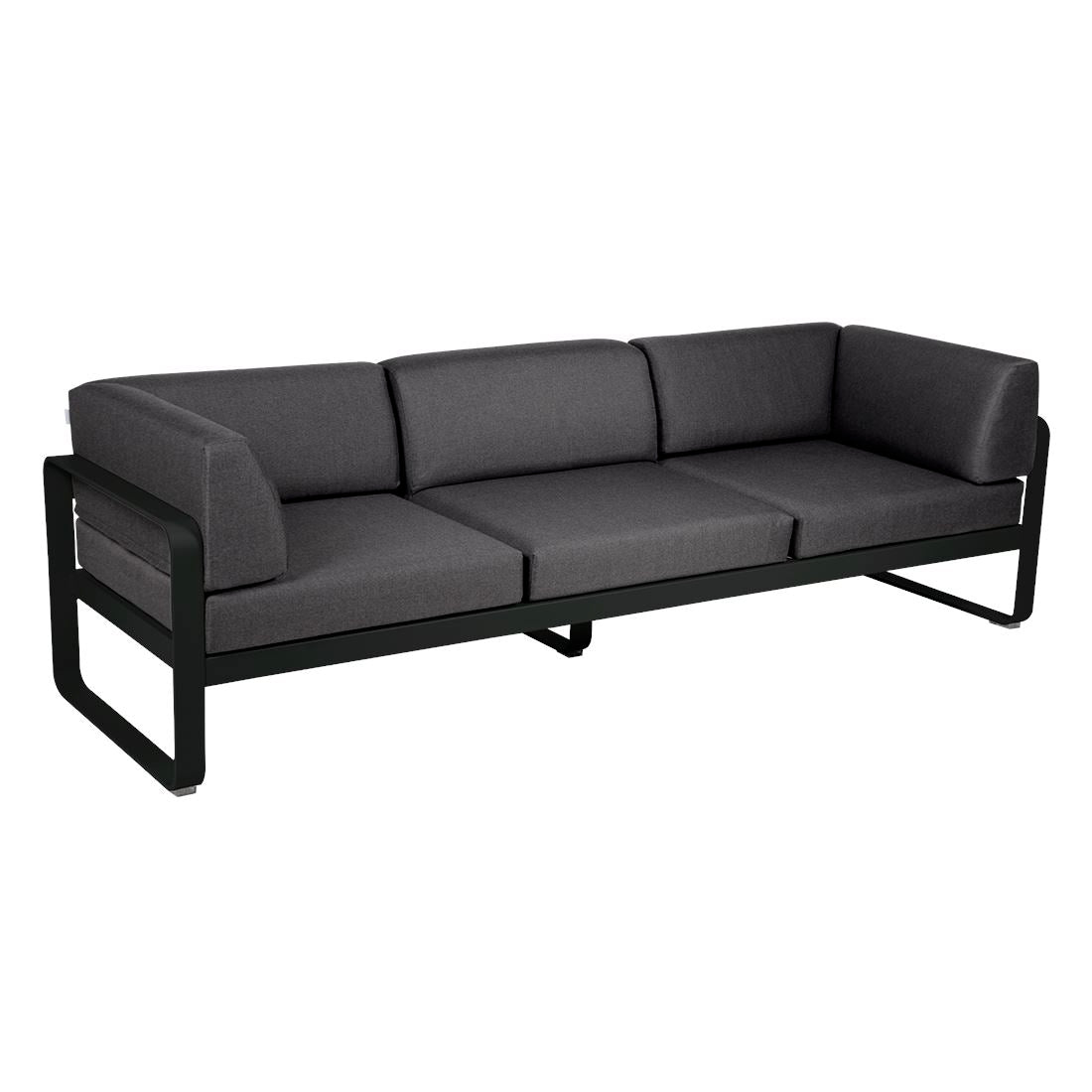 Fermob Bellevie Canapé club 3 places Réglisse 42 Gris graphite A3