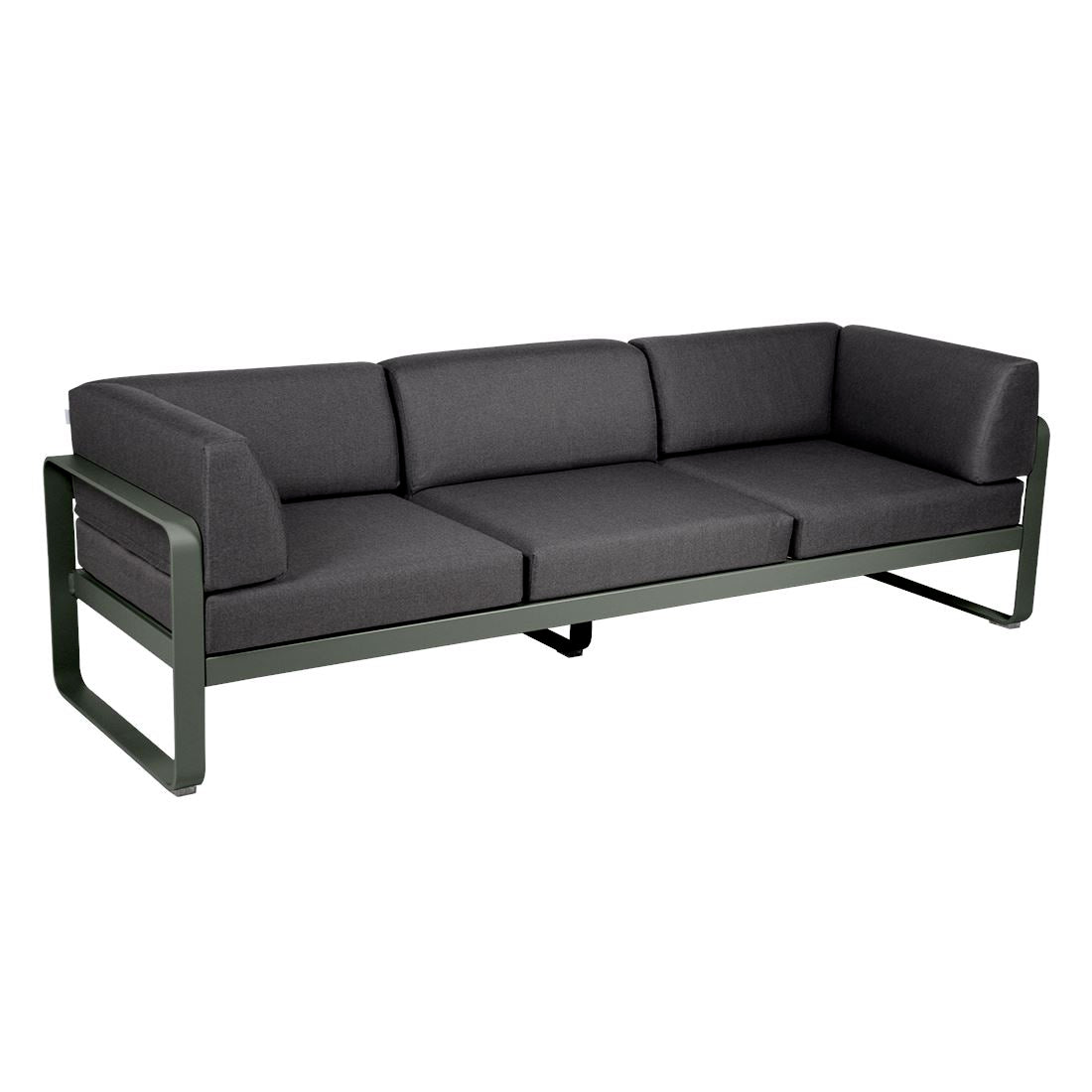 Fermob Bellevie Canapé club 3 places Romarin 48 Gris graphite A3