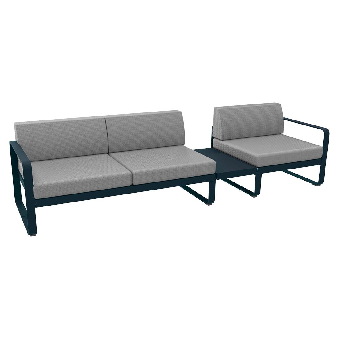 Fermob Bellevie Composition 1B Bleu acapulco 21 Gris flanelle 79