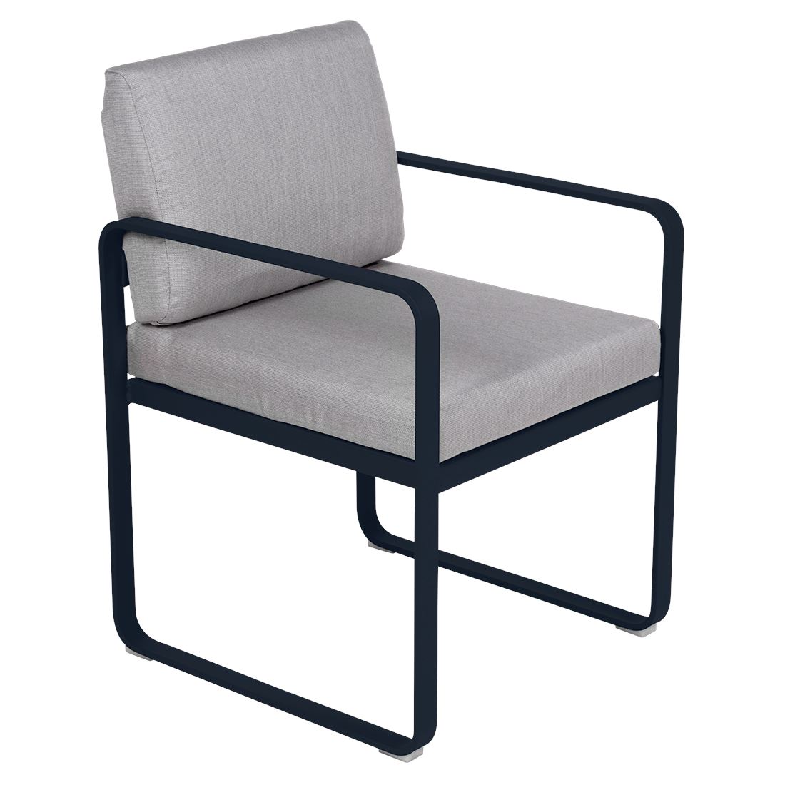 Fermob Bellevie Fauteuil Repas 2022 Bleu abysse 92 Gris flanelle 79