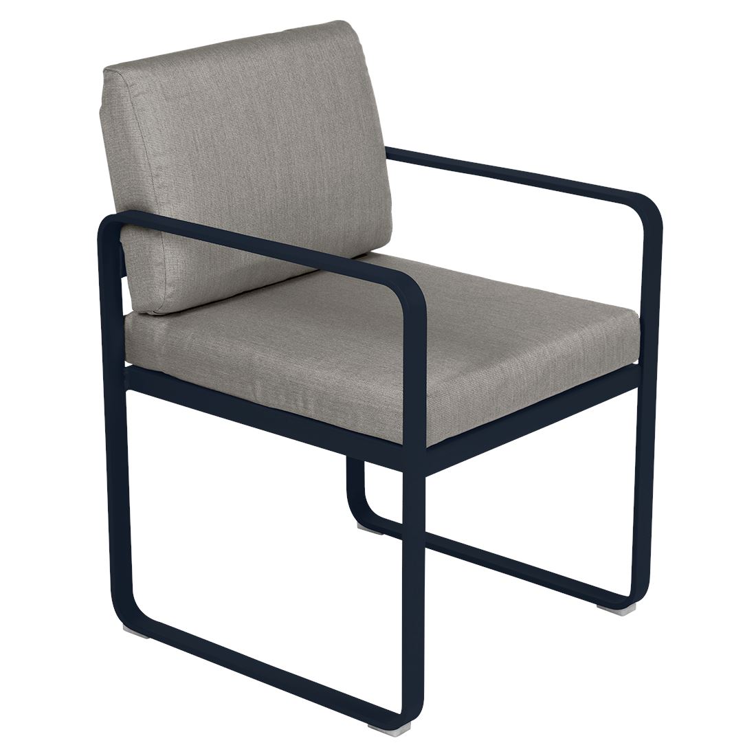 Fermob Bellevie Fauteuil Repas 2022 Bleu abysse 92 Taupe grisé B8