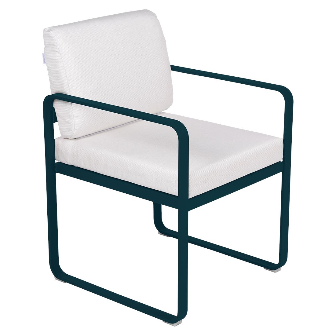 Fermob Bellevie Fauteuil Repas 2022 Bleu acapulco 21 Blanc grisé 81