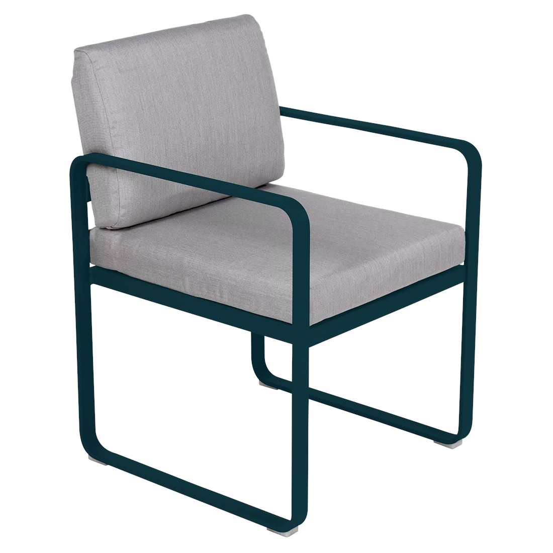 Fermob Bellevie Fauteuil Repas 2022 Bleu acapulco 21 Gris flanelle 79