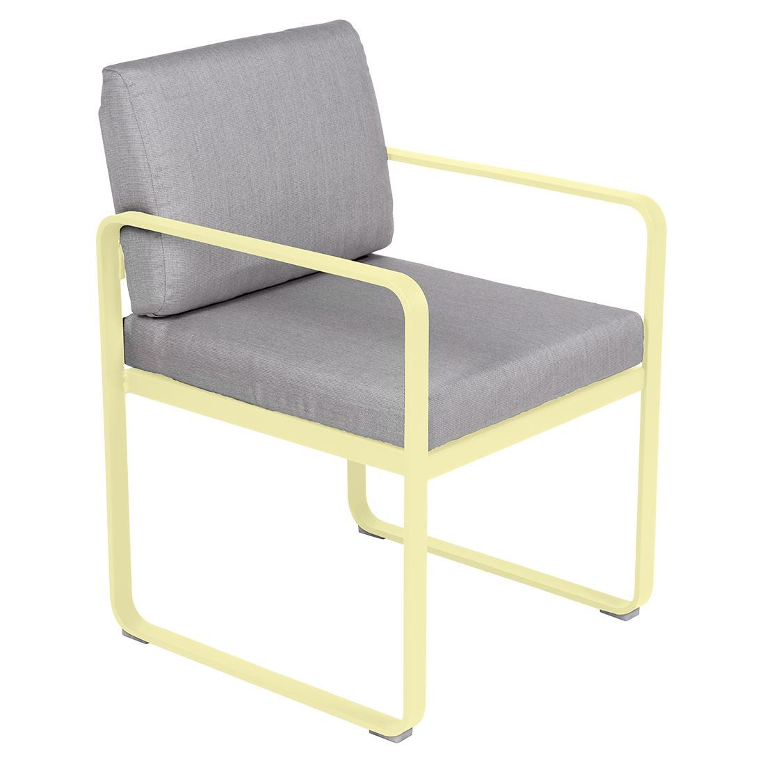 Fermob Bellevie Fauteuil Repas 2022 Citron givré A6 Gris flanelle 79