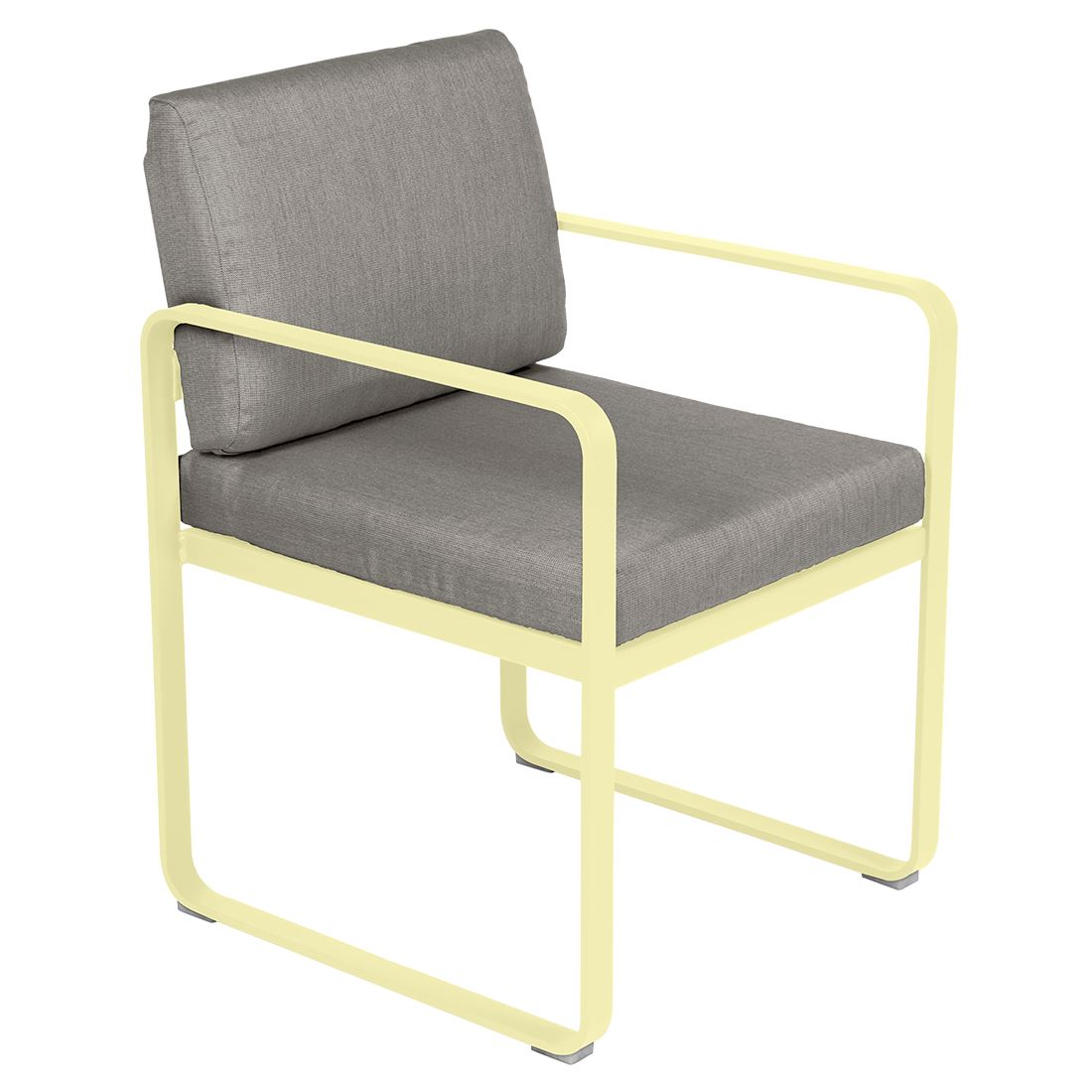 Fermob Bellevie Fauteuil Repas 2022 Citron givré A6 Taupe grisé B8