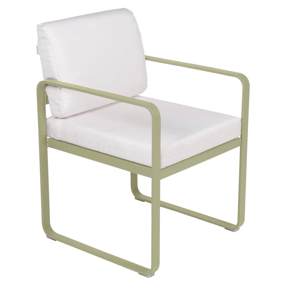 Fermob Bellevie Fauteuil Repas 2022 Vert tilleul 65 Blanc grisé 81
