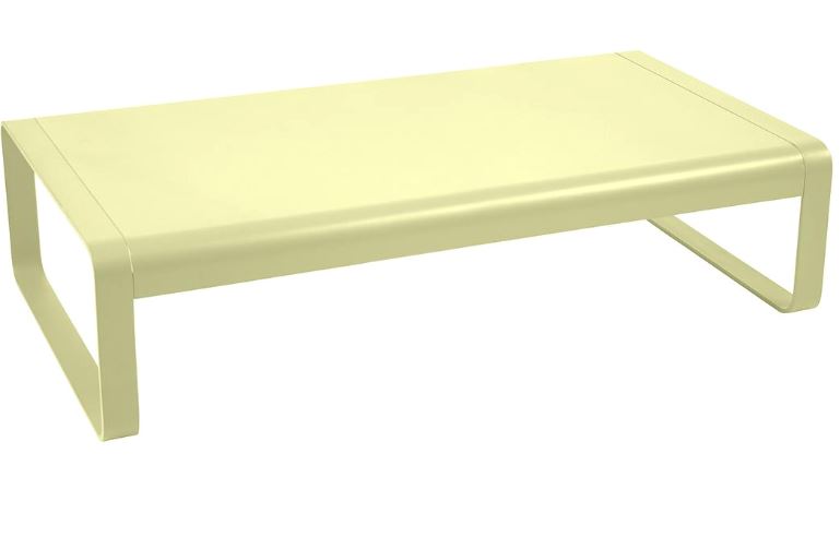 Fermob Bellevie Grande Table basse 138 x 80cm Citron givré A6