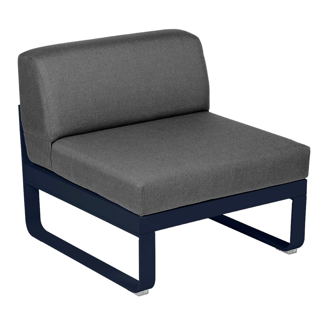 Fermob Bellevie Module central 1 place Bleu abysse 92 Gris graphite A3