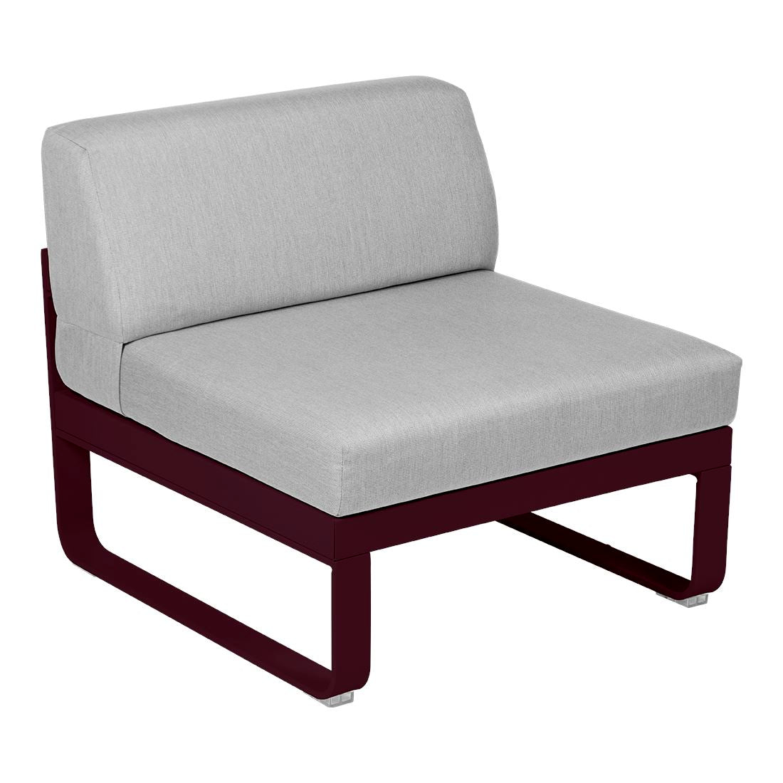 Fermob Bellevie Module central 1 place Cerise noire B9 Gris flanelle 79