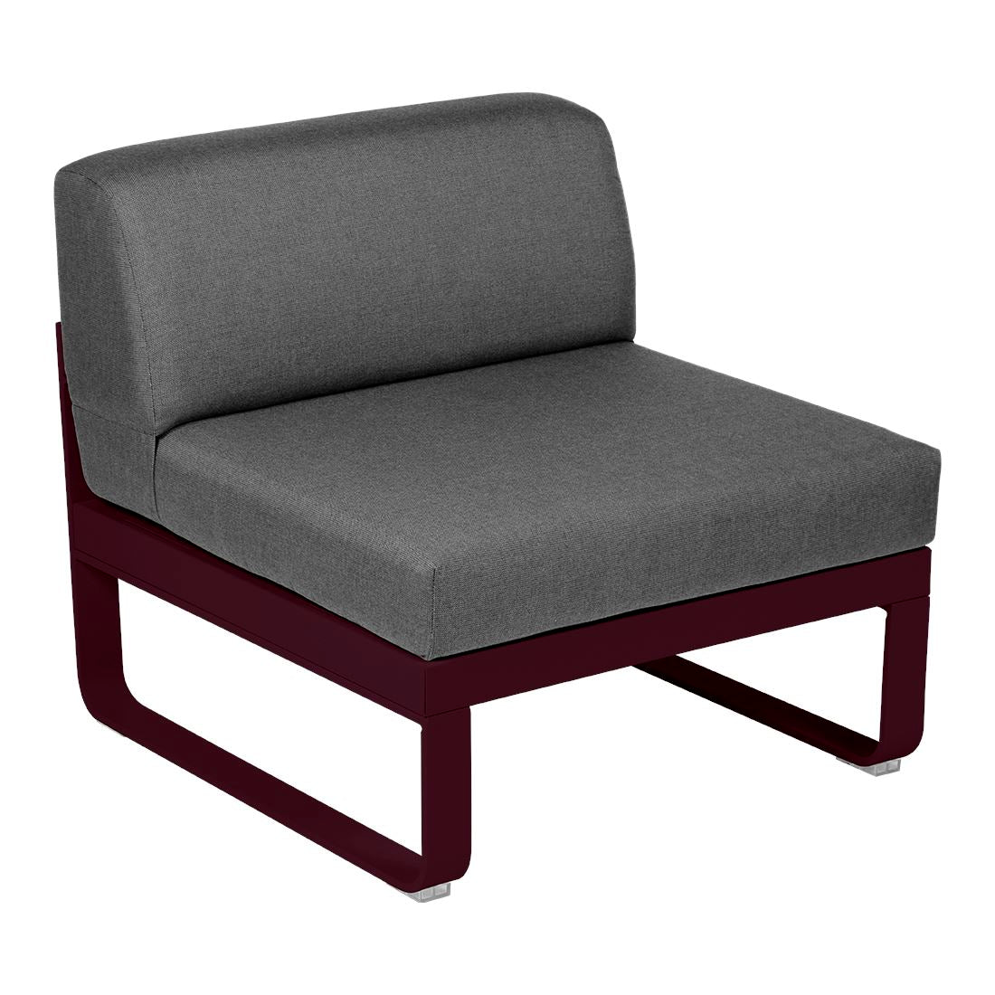 Fermob Bellevie Module central 1 place Cerise noire B9 Gris graphite A3