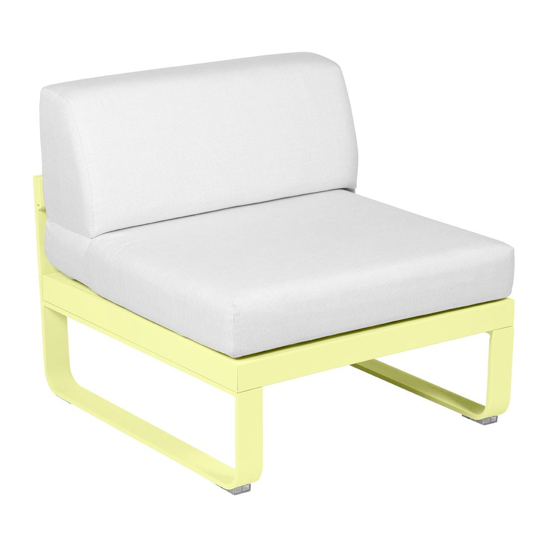 Fermob Bellevie Module central 1 place Citron givré A6 Blanc grisé 81