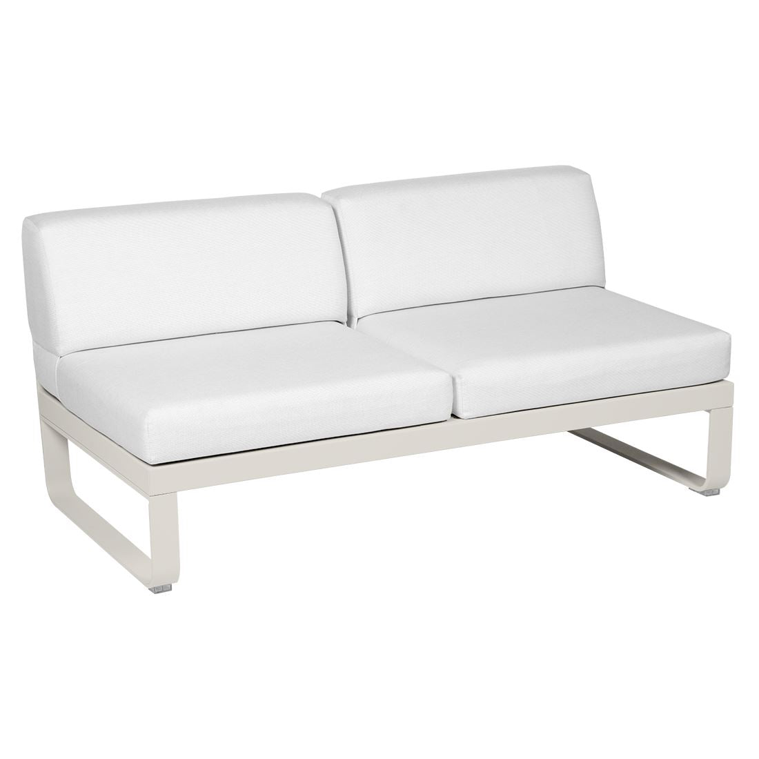 Fermob Bellevie Module central 2 places Gris argile A5 Blanc grisé 81