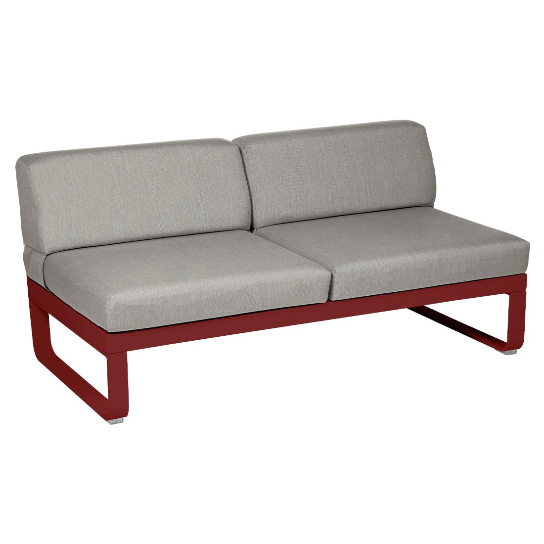 Fermob Bellevie Module central 2 places Piment 43 Taupe grisé B