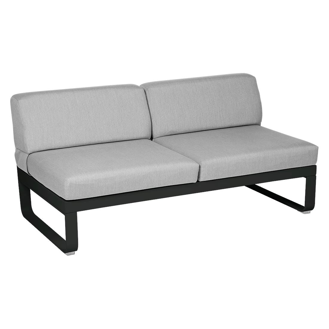 Fermob Bellevie Module central 2 places Réglisse 42 Gris flanelle 79